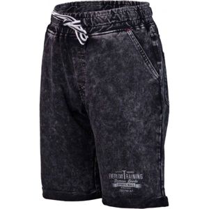 Lewro RAYEN černá 128-134 - Dětské šortky džínového vzhledu