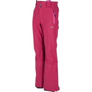 Lewro LONDON 140-170 růžová 152-158 - Dívčí lyžařské softshellové kalhoty