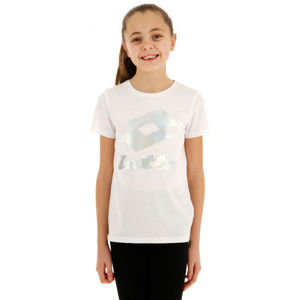 Lotto SMART G TEE JS Dívčí tričko, Bílá,Stříbrná, velikost