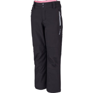 Lotto DAREK Dívčí softshellové kalhoty, Černá,Bílá,Růžová, velikost 140-146