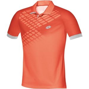 Lotto POLO CONNOR NET oranžová XL - Pánské tenisové polo tričko