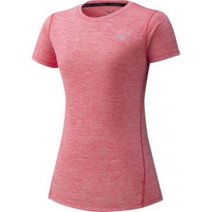 Mizuno IMPULSE CORE TEE W růžová XL - Dámské běžecké triko