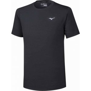 Mizuno IMPULSE CORE TEE černá XL - Pánské běžecké triko s krátkým rukávem