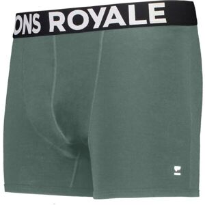 MONS ROYALE HOLD'EM SHORTY Pánské boxerky z merino vlny, Tmavě zelená, velikost M