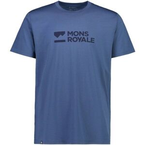 MONS ROYALE ICON Pánské triko z merino vlny, Modrá, velikost XL
