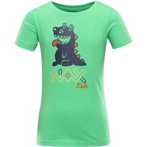 NAX LIEVRO Dětské bavlněné triko, zelená, velikost 104-110