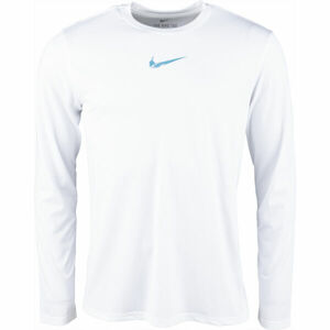 Nike DF TEE LS LGD SC M Pánské triko s dlouhým rukávem, Bílá,Modrá, velikost