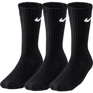 Nike 3PPK VALUE COTTON CREW Sportovní ponožky, černá, velikost 34-38