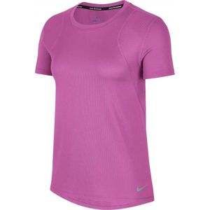 Nike RUN TOP SS W růžová L - Dámské běžecké triko