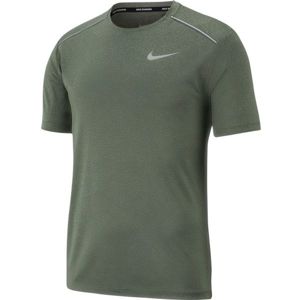 Nike DRY COOL MILER TOP SS Pánské tričko, Khaki,Bílá, velikost