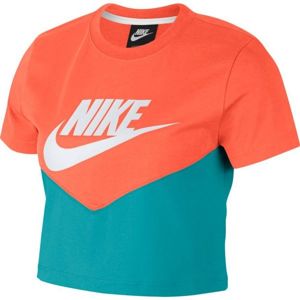 Nike NSW HRTG TOP SS oranžová L - Dámský top