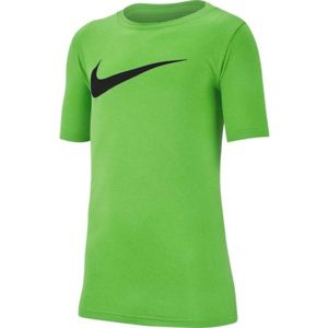 Nike DRY TEE LEG SWOOSH zelená XL - Chlapecké sportovní triko