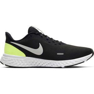 Nike REVOLUTION 5 Pánská běžecká obuv, Černá,Bílá,Světle zelená, velikost 9.5