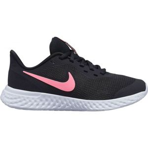 Nike REVOLUTION 5 GS Dětská běžecká obuv, černá, velikost 38