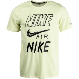 Nike BRTHE RUN TOP SS GX zelená S - Pánské tričko