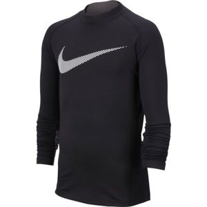 Nike NP LS THERMA MOCK GFX B černá XL - Chlapecký tréninkový top