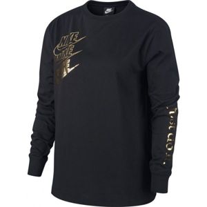 Nike NSW TOP LS SHINE W černá L - Dámské triko s dlouhým rukávem