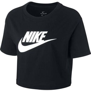 Nike NSW TEE ESSNTL CRP ICN FTR W Dámské tričko, černá, velikost M