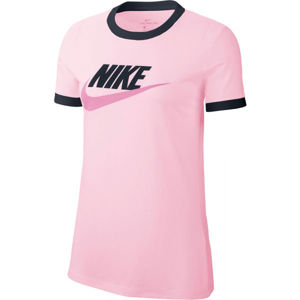 Nike NSW TEE FUTURA RINGE W růžová XS - Dámské tričko