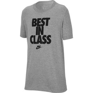 Nike NSW TEE BEST IN CLASS šedá XS - Chlapecké tričko