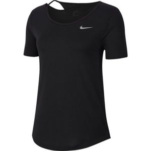 Nike TOP SS RUNWAY W černá M - Dámské běžecké tričko