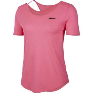 Nike TOP SS RUNWAY W růžová L - Dámské běžecké tričko