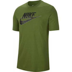 Nike SPORTSWEAR tmavě zelená S - Pánské tričko