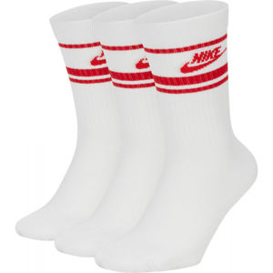 Nike CREW NSW ESSENTIAL STRIPE U bílá 38-42 - Unisexové ponožky