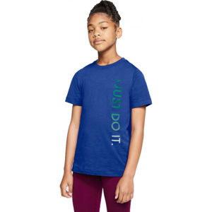 Nike NSW TEE JDI VERTICAL U Dětské tričko, Modrá,Tyrkysová, velikost M