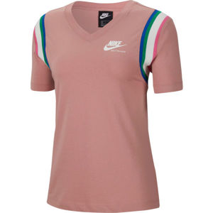 Nike NSW HRTG TOP W Dámské tričko, Růžová,Bílá, velikost L