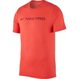 Nike DRY TEE NIKE PRO M červená L - Pánské tréninkové tričko