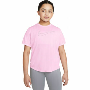 Nike DF ONE SS TOP GX G Dívčí tričko, růžová, velikost S