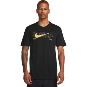 Nike DRI-FIT Pánské běžecké tričko, černá, velikost