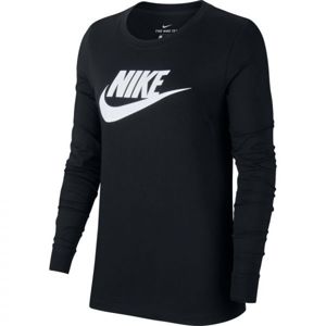 Nike NSW TEE ESSNTL LS ICON FTRA Dámské triko, Černá,Bílá, velikost