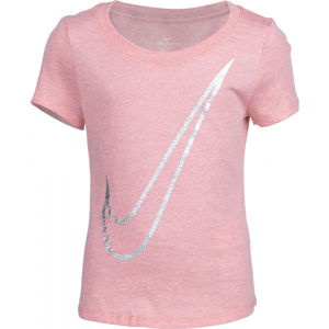 Nike NSW TEE SCOOP SHENE SWOOSH G růžová XL - Dívčí tričko
