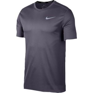 Nike BRTHE RUN TOP SS tmavě šedá L - Pánské běžecké triko