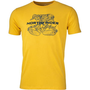 Northfinder DEWIN Pánské triko, Žlutá,Tmavě modrá, velikost