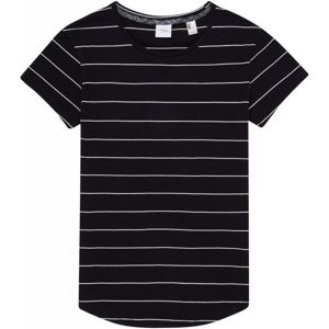 O'Neill LW STRIPE LOGO T-SHIRT černá XL - Dámské triko