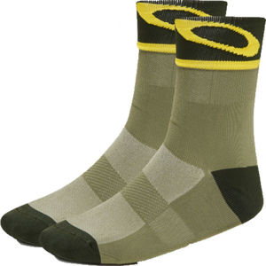 Oakley SOCKS 3.0 Unisex ponožky, zelená, velikost XL