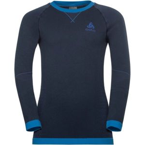 Odlo SUW KIDS TOP L/S CREW NECK PERFORMANCE WARM modrá 116-128 - Dětské tričko