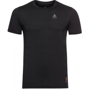 Odlo SUW MEN'S TOP CREW NECK S/S NATURAL+ LIGHT černá M - Pánské tričko