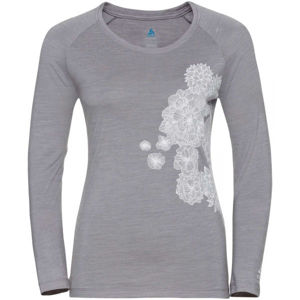 Odlo WOMEN'S T-SHIRT CREW NECK L/S CONCORD šedá L - Dámské tričko