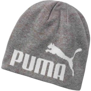 Puma ESS BIG CAT BEANIE JNR Juniorská zimní čepice, šedá, velikost UNI