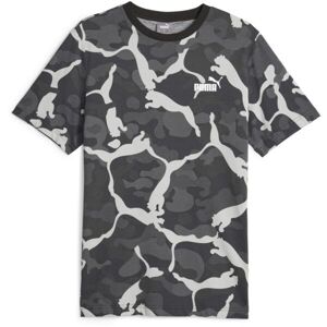 Puma ESSENTIALS + CAMO AOP TEE Pánské triko, tmavě šedá, velikost