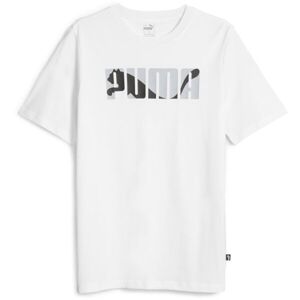 Puma GAPHICS PUMA WORDING TEE Pánské triko, bílá, velikost XXL