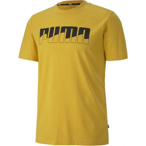 Puma REBEL BOLD TEE žlutá S - Pánské triko