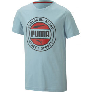Puma ALPHA SUMMER TEE modrá 164 - Chlapecké sportovní triko