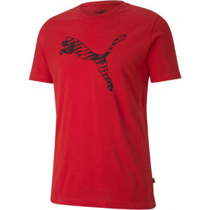 Puma CAT BRAND LOGO TEE červená XL - Pánské sportovní triko