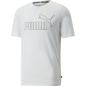 Puma ESS ELEVATED TEE Pánské triko, bílá, veľkosť L