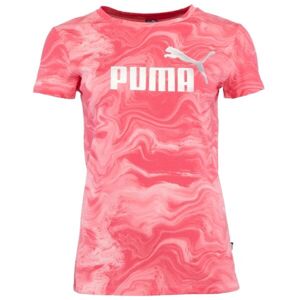 Puma ESSENTIALS + MARBLEIZED TEE Dámské tričko, růžová, veľkosť XL
